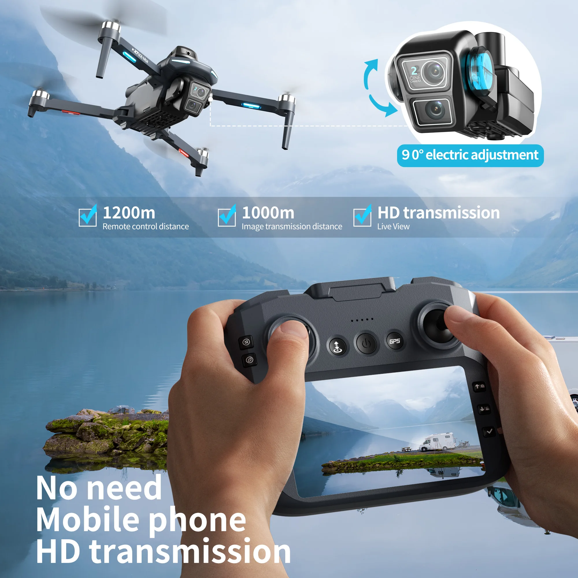 โดรนรุ่น Original XT606 ระดับม - Drone Photogrammetry บทวิจารณ์และราคา
