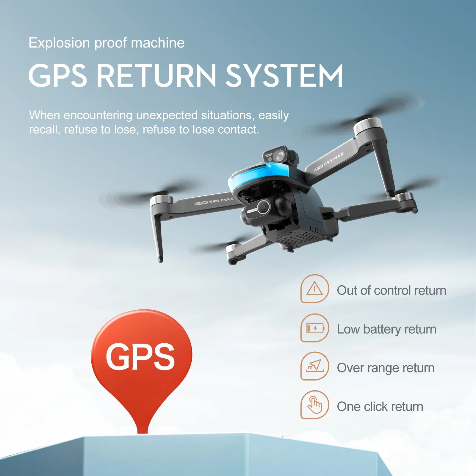 ใหม่S9S MAX MINI Drone 4K 2 แก - Drone Lidar บทวิจารณ์และราคา